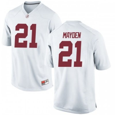 Youth Alabama Crimson Tide #21 Jared Mayden White Game NCAA College Football Jersey 2403BUCE2